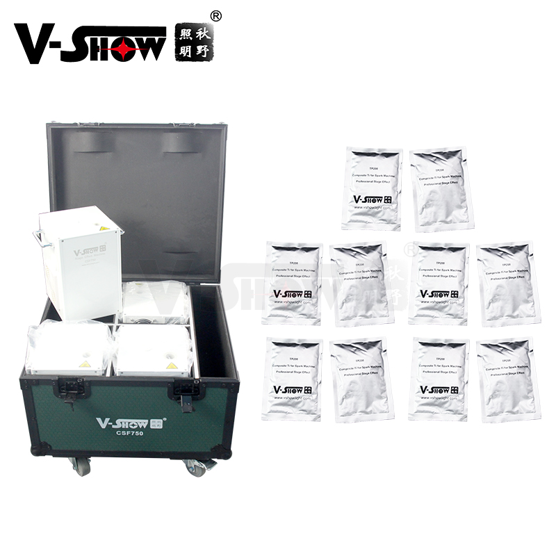 4pcs 900W Cold Spark Firework Machine With Flightcase And 10 Bags ...